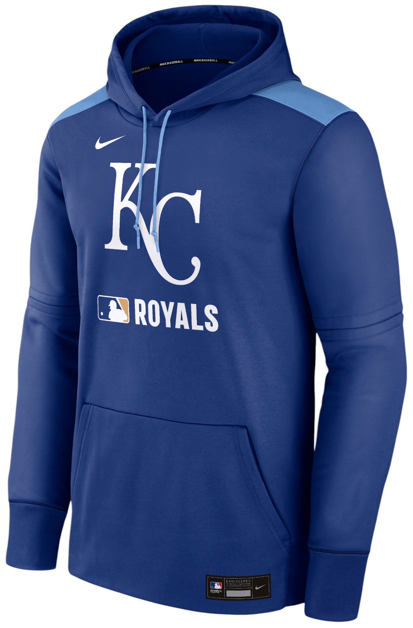 Nike Men's Kansas City Royals Blue Therma Authentic Collection Hoodie