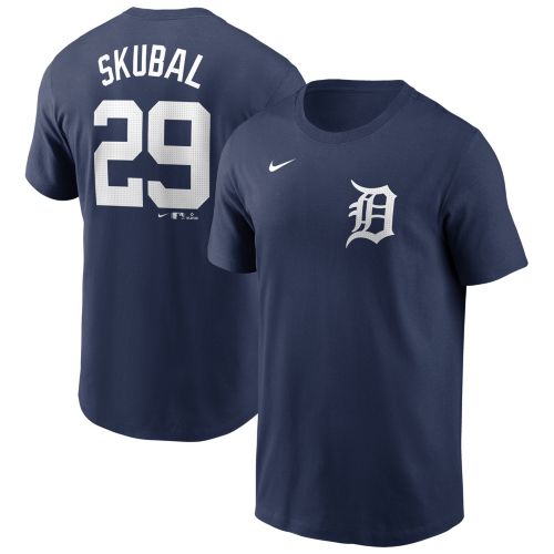 Nike Detroit Tigers ベースボールシャツ Men's Detroit Tigers Nike Navy Large Logo Back Stack T-Shirt