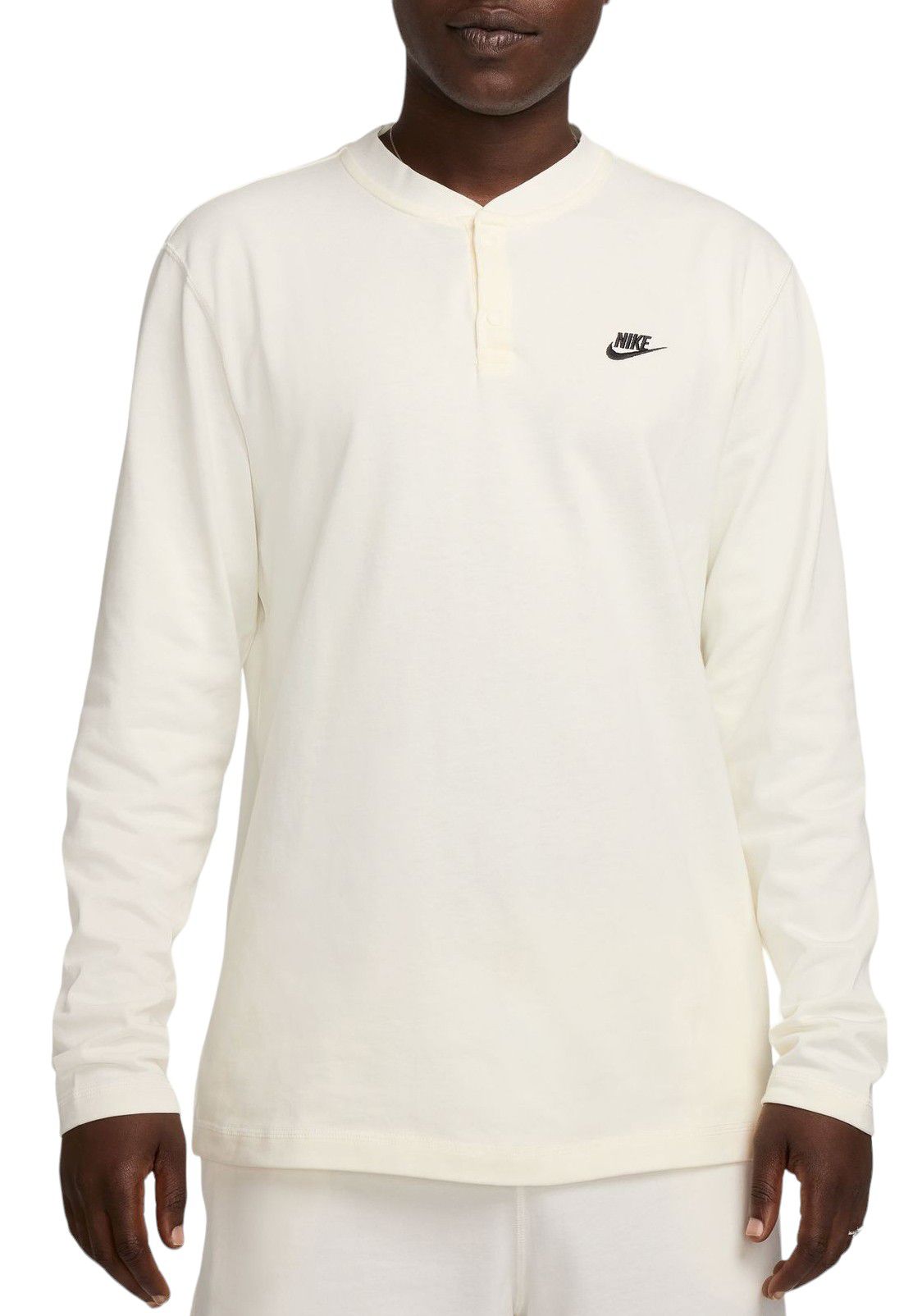 Nike Men's Club Fleece Long Sleeve Henley Shirt