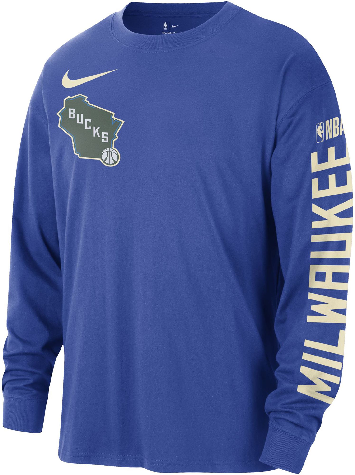 Nike Adult 2024-25 City Edition Milwaukee Bucks Max90 Long Sleeve T-Shirt