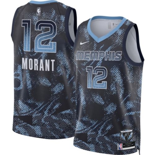 Memphis Grizzlies Morant 12 シャツ Ja Morant Memphis Grizzlies Player-Issued #12 Black City