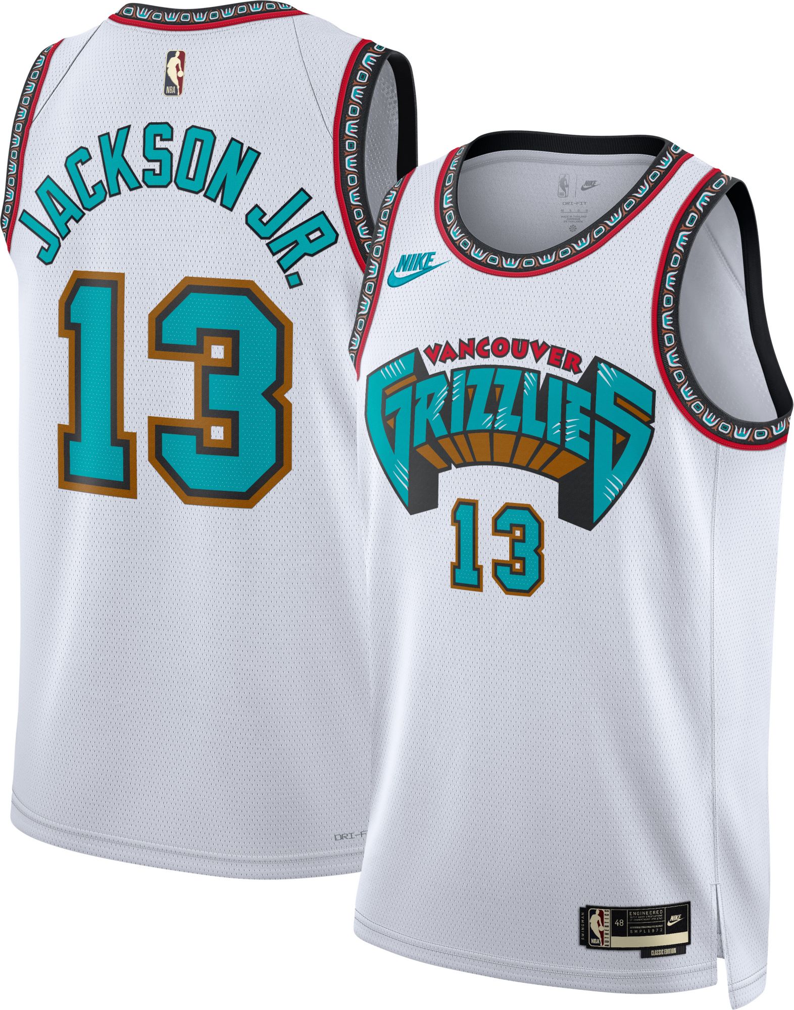 Nike Adult Memphis Grizzlies Jaren Jackson Jr. #13 Hardwood Classic Jersey