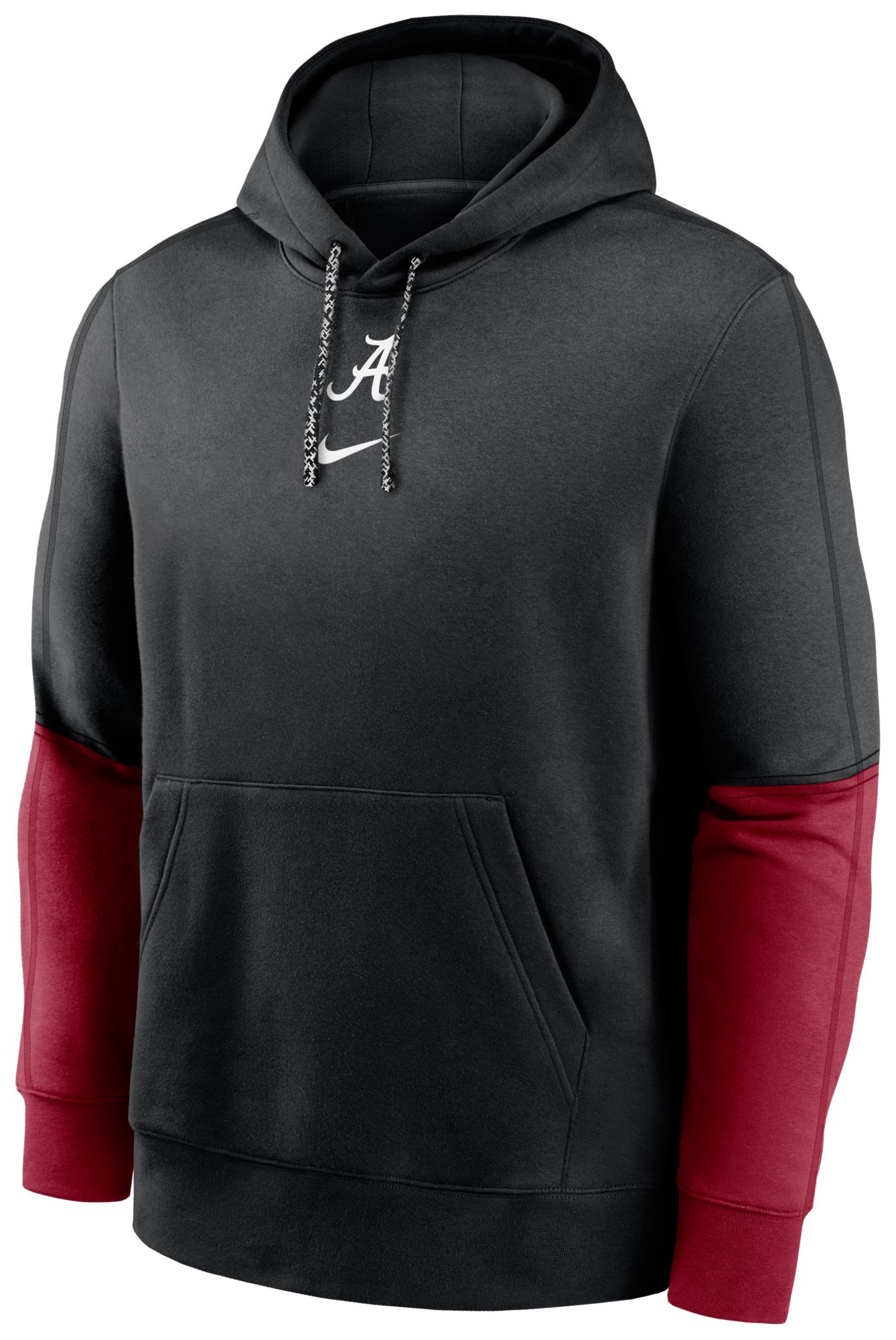 Nike Men's Alabama Crimson Tide Black Club Fleece Team Issue Sideline Player Pullover Hoodie
