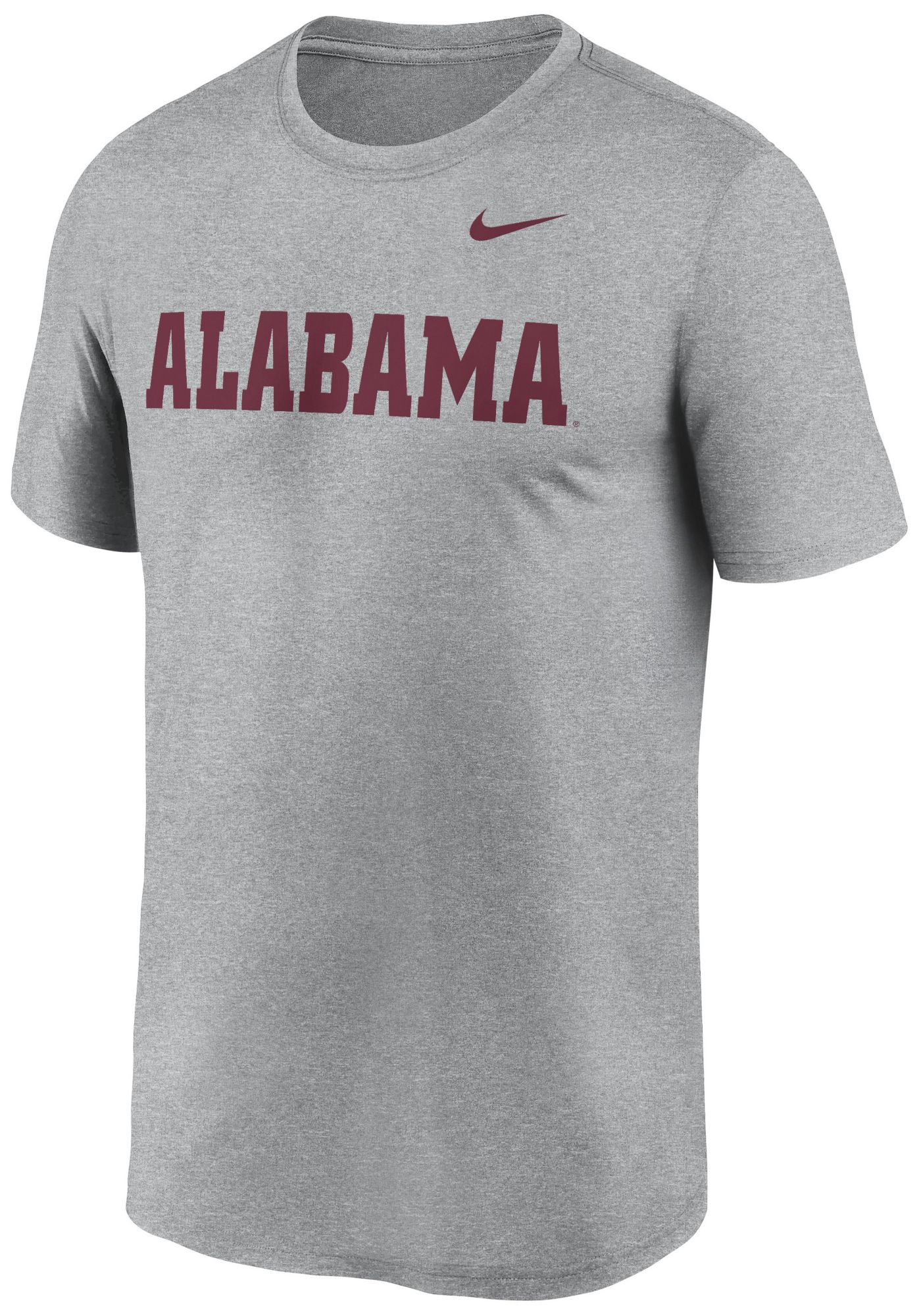 Nike Men's Alabama Crimson Tide Dark Grey Heather Dri-FIT Legend Wordmark T-Shirt