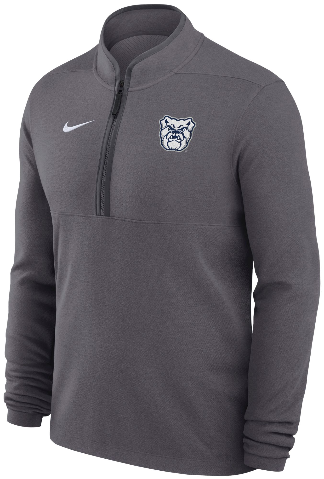 Nike Men's Butler Bulldogs Grey Basketball Victory Quarter-Zip Pullover