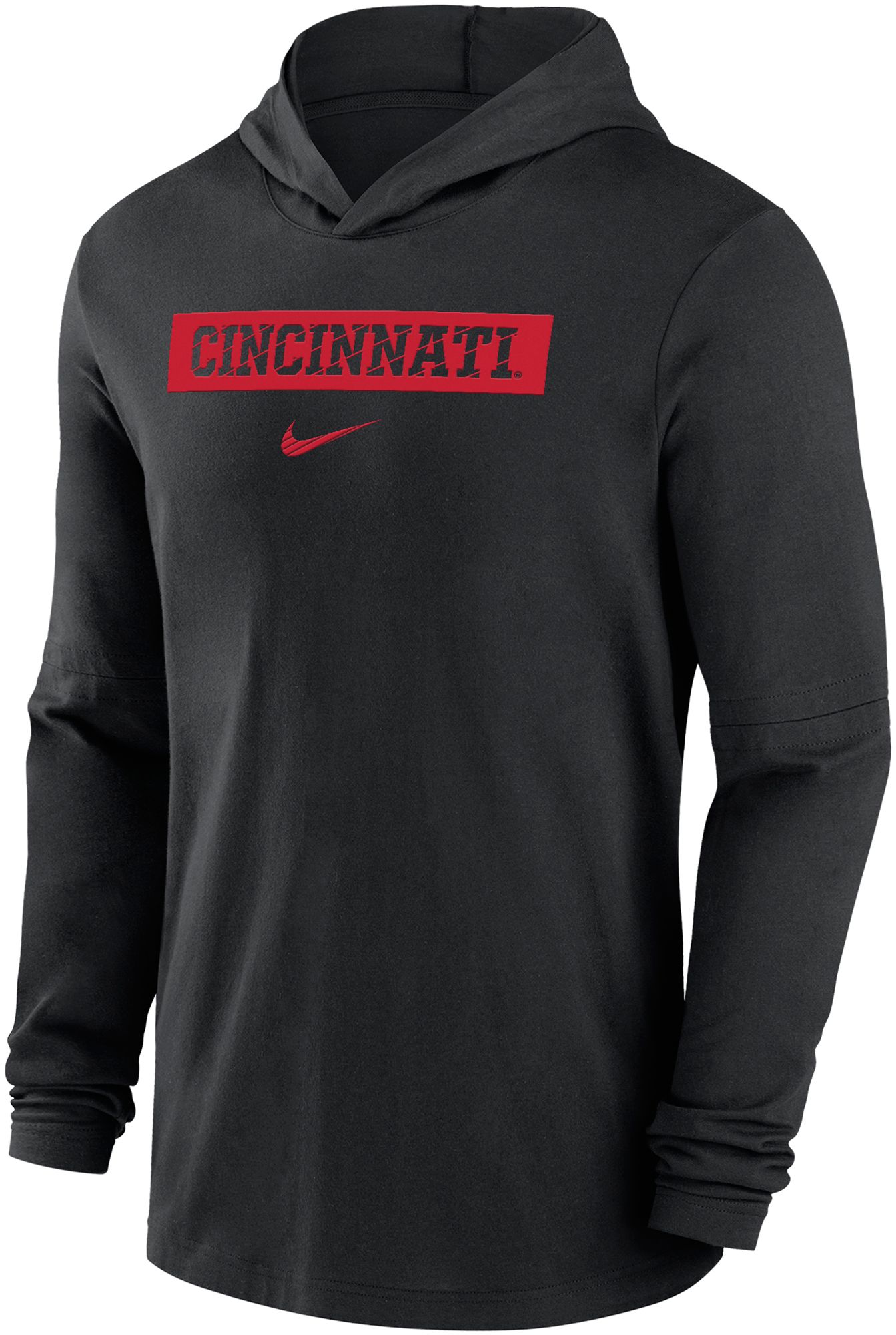 Nike Men's Cincinnati Bearcats Black Dri-FIT Coach's Sideline Lightweight Pullover Hoodie