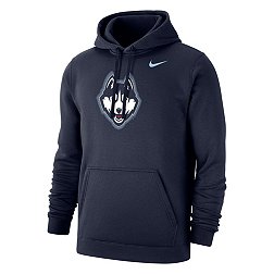 Nike Men's UConn Huskies Blue Club Fleece Logo Pullover Hoodie