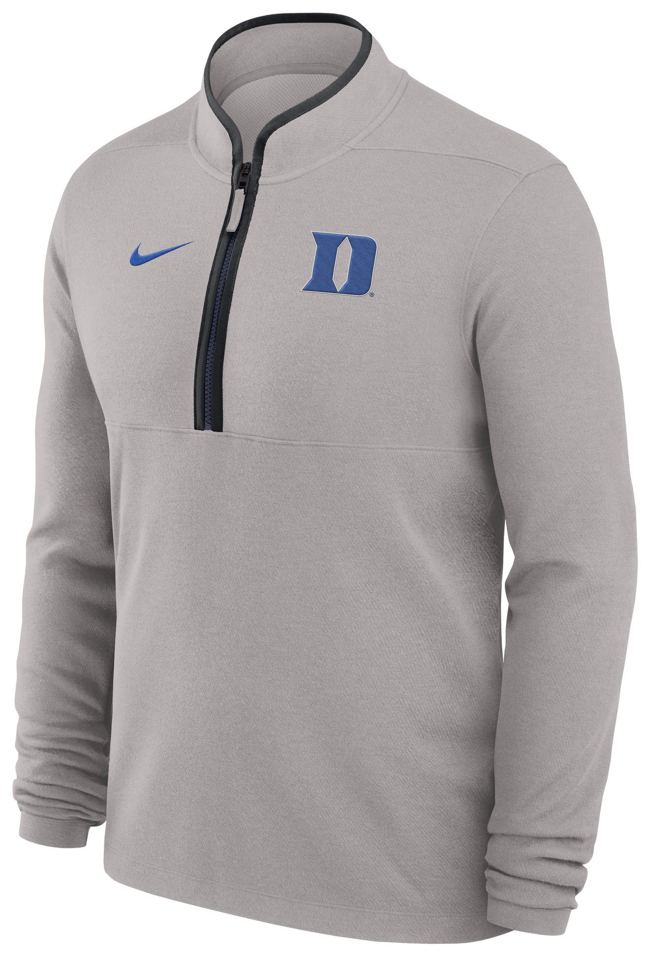 Nike Adult Duke Blue Devils Victory Pewter Grey 1/2 Zip Sweater