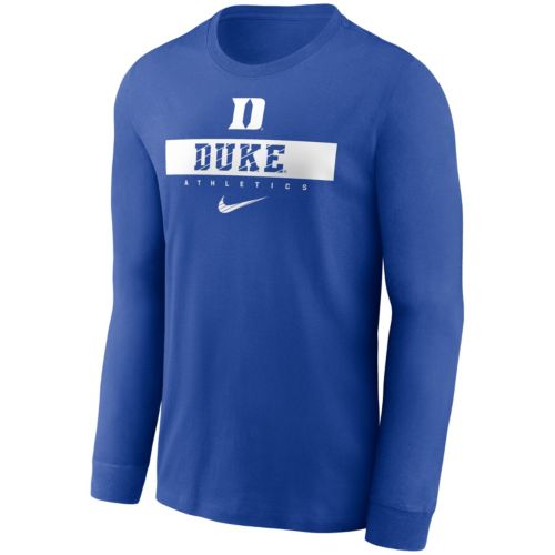 Nike Duke ゲームシャツ Nike Men's Duke Blue Devils Game Royal Velocity Stack T