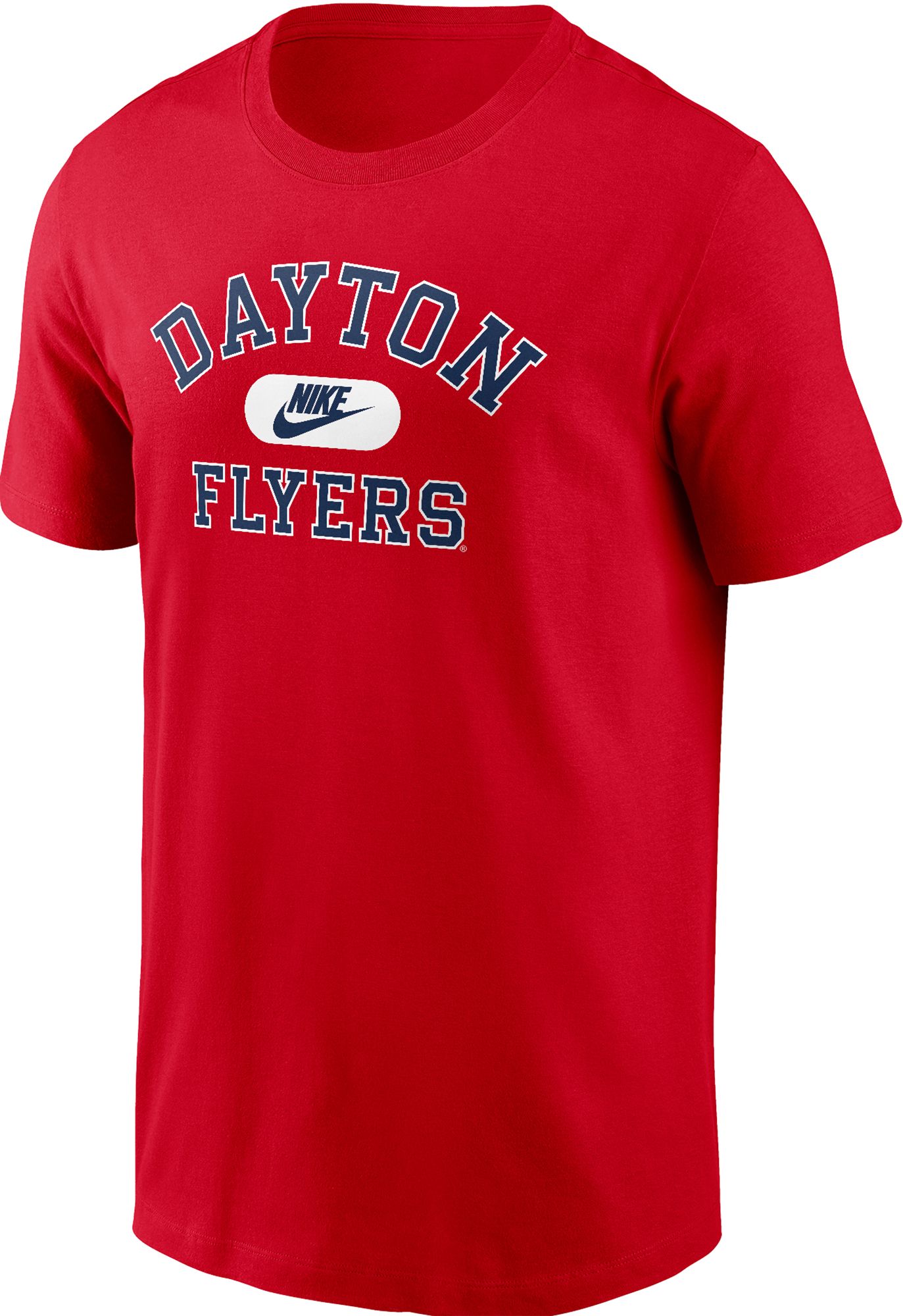 Nike Men's Dayton Flyers Red Core Cotton Logo T-Shirt