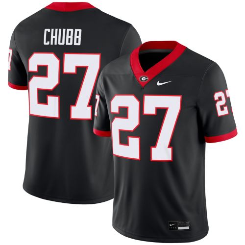 Nike Men's Georgia Bulldogs Nick Chubb #27 Red Dri-FIT Replica