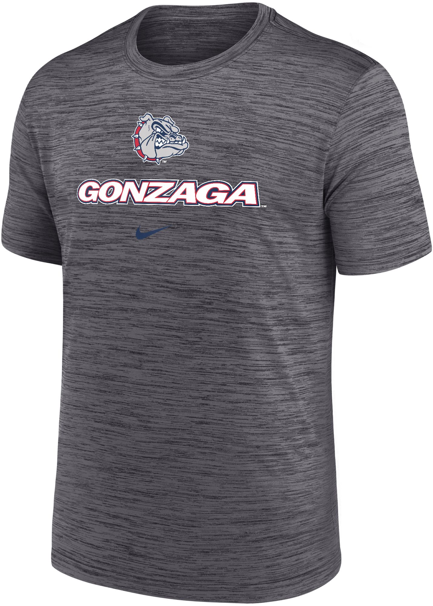 Nike Men's Gonzaga Bulldogs Grey Dri-FIT Velocity Legend T-Shirt