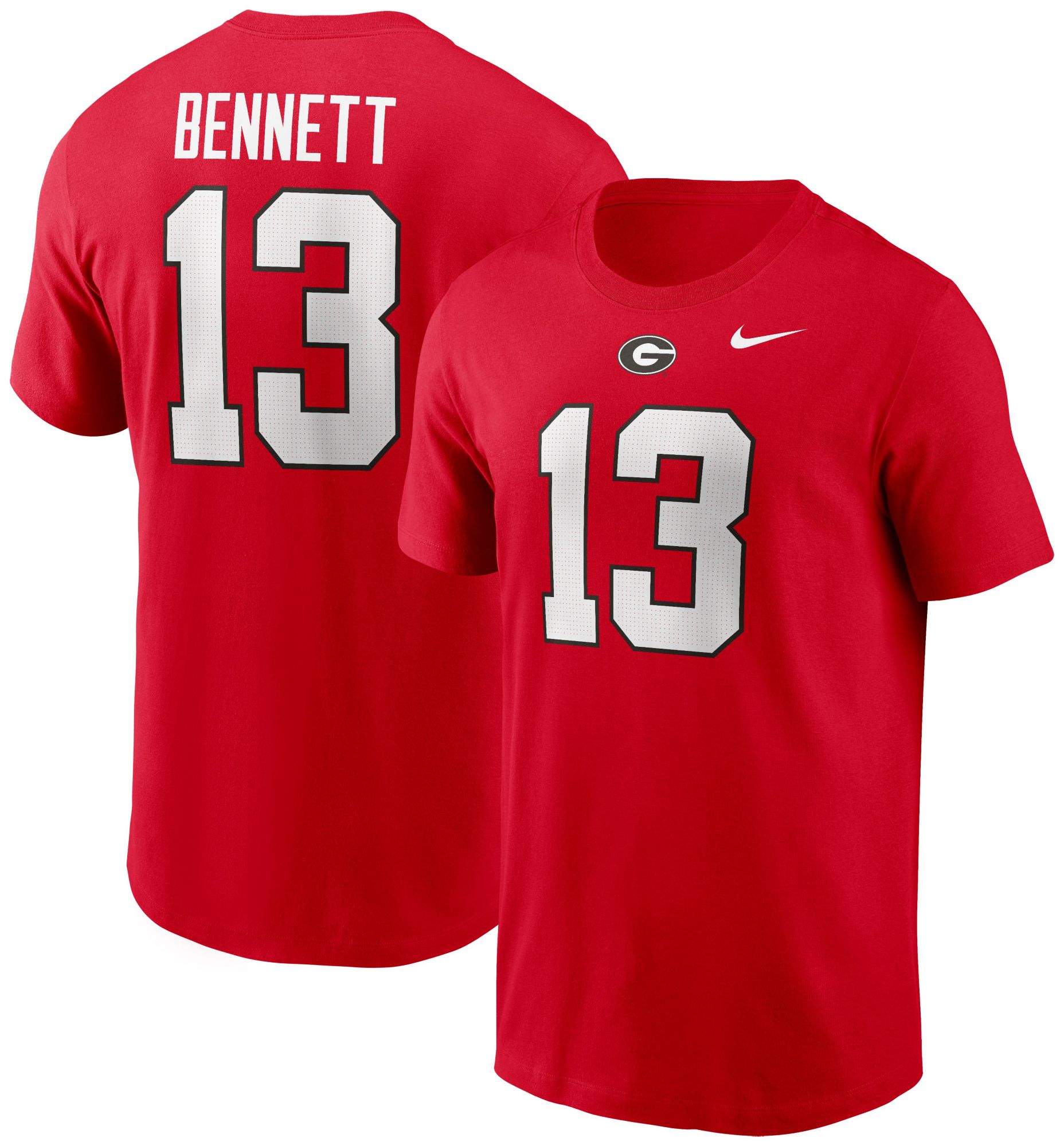 Nike Men's Georgia Bulldogs Stetson Bennett #13 Red T-Shirt