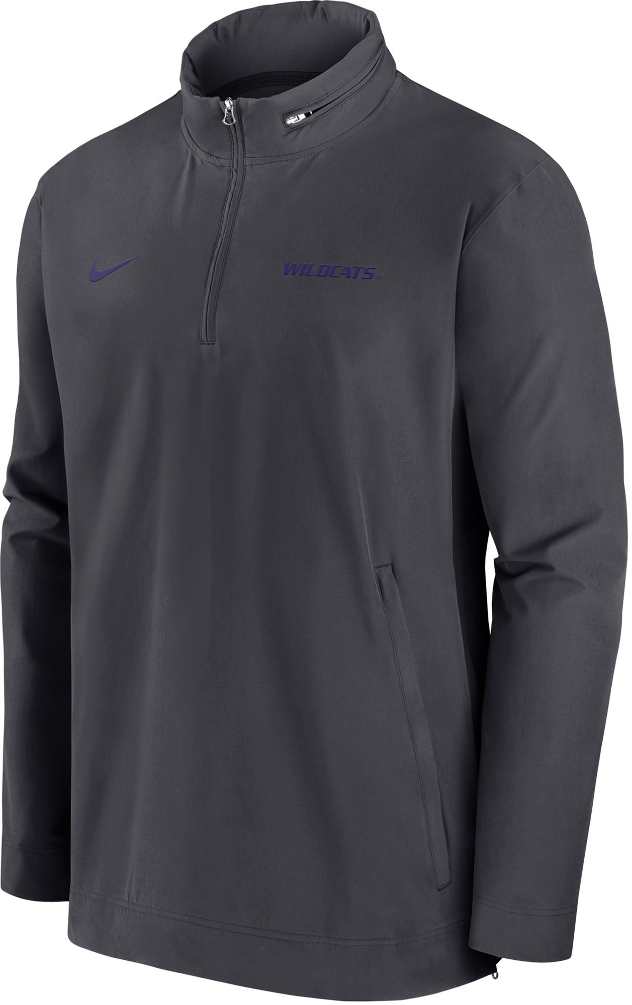 Nike Men's Kansas State Wildcats Silver Dri-FIT Coach's Sideline Lightweight Jacket