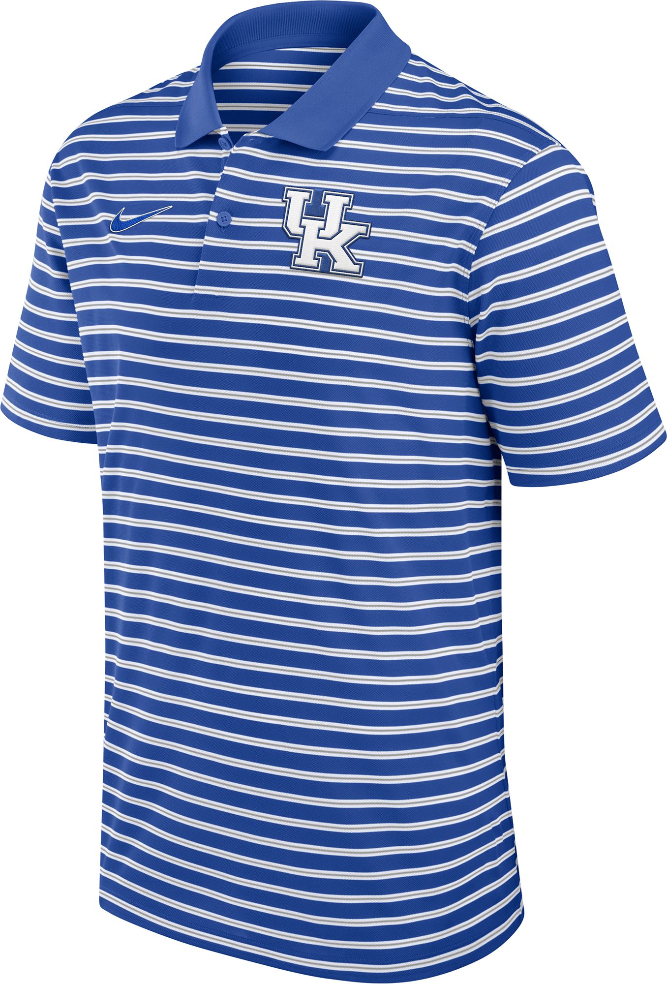 Nike Men's Kentucky Wildcats Blue Dri-FIT Victory Striped Polo
