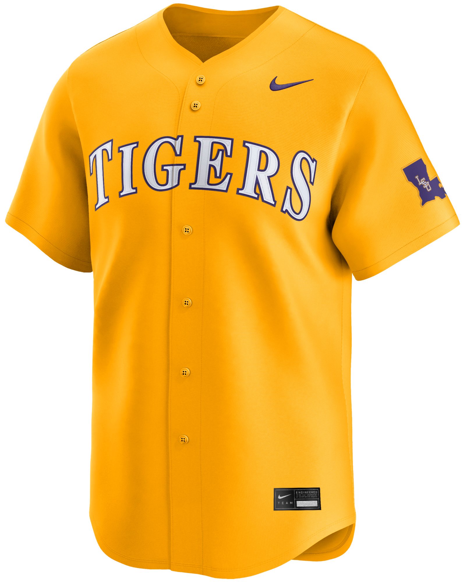 Nike Men's LSU Tigers University Gold Baseball Replica Jersey