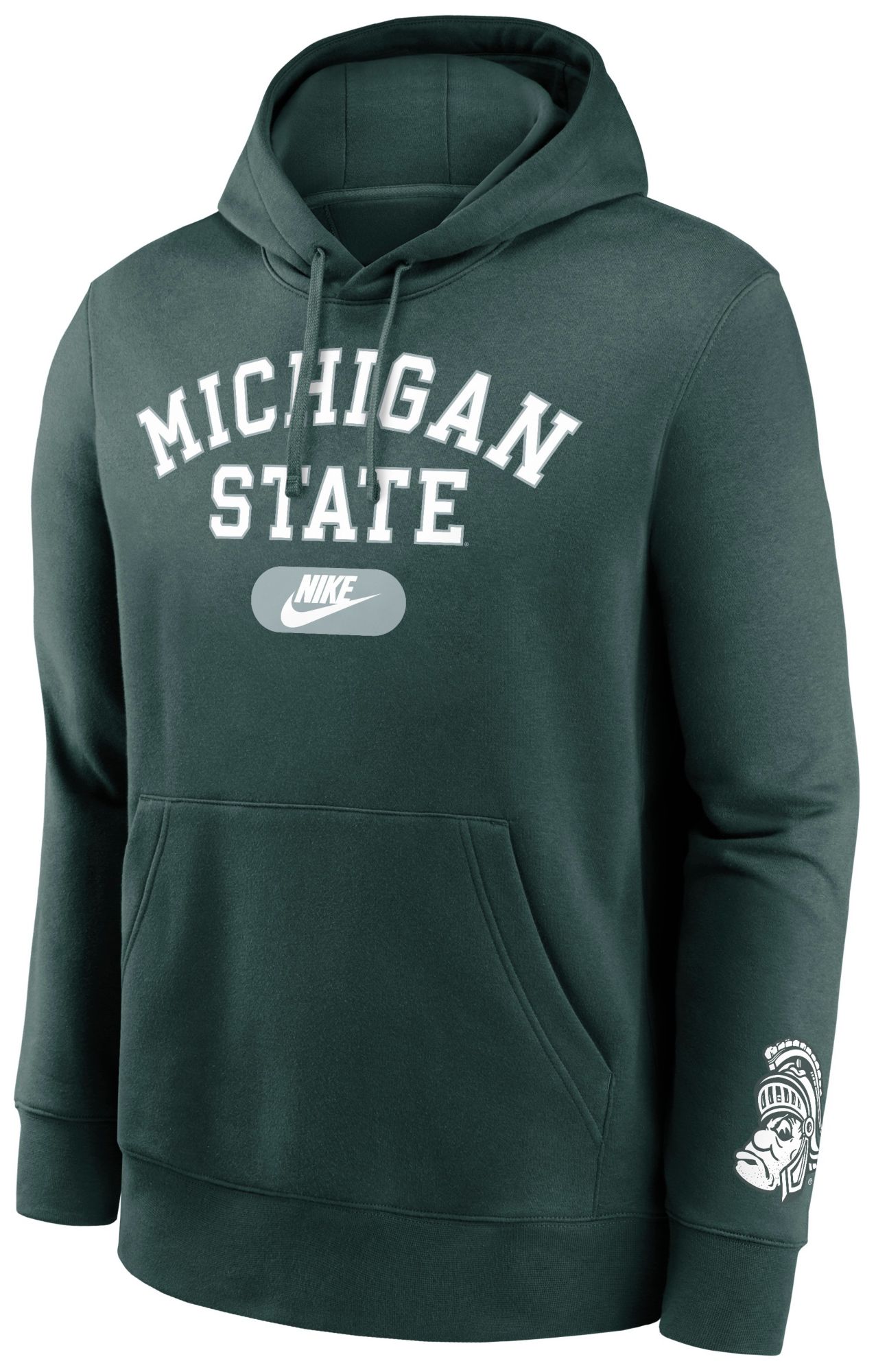 Nike Men's Michigan State Spartans Green Retro Double-Hit Fleece Hoodie