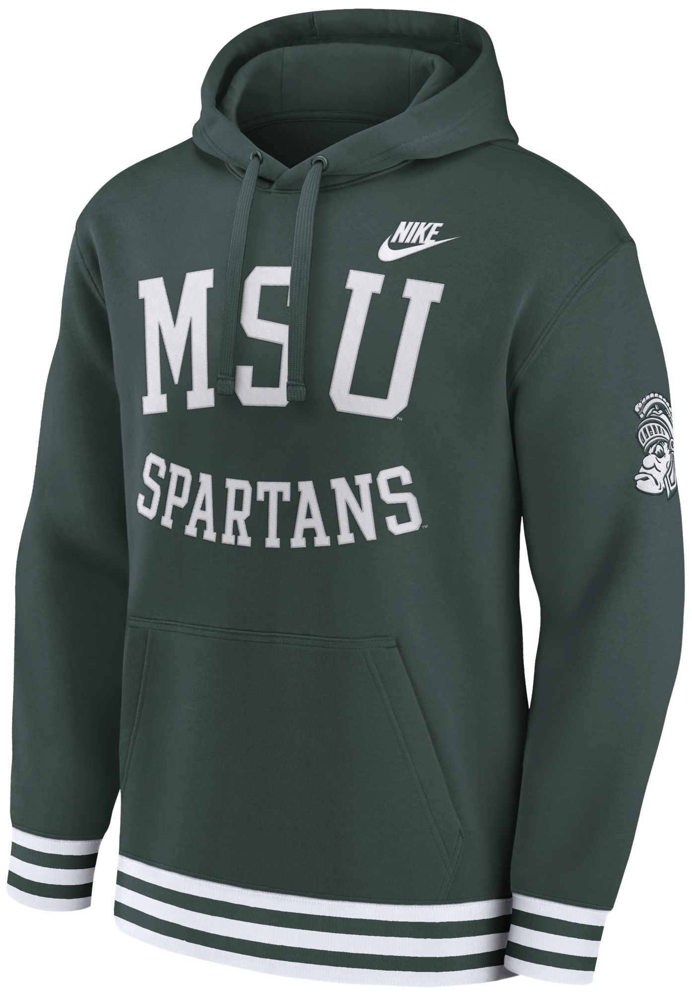 Nike Men's Michigan State Spartans Pro Green Retro Hoodie