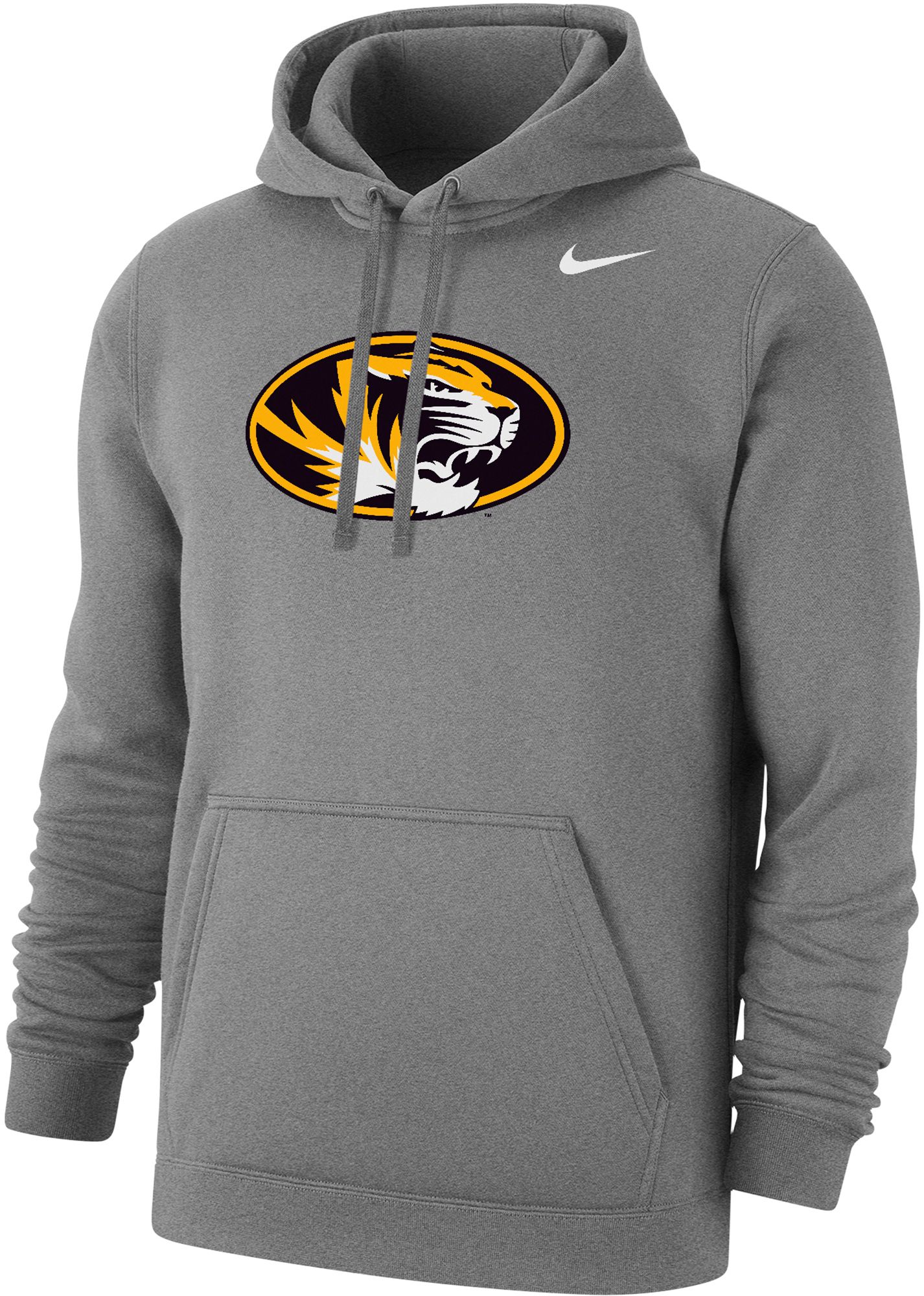 Nike Men's Missouri Tigers Grey Club Fleece Logo Pullover Hoodie