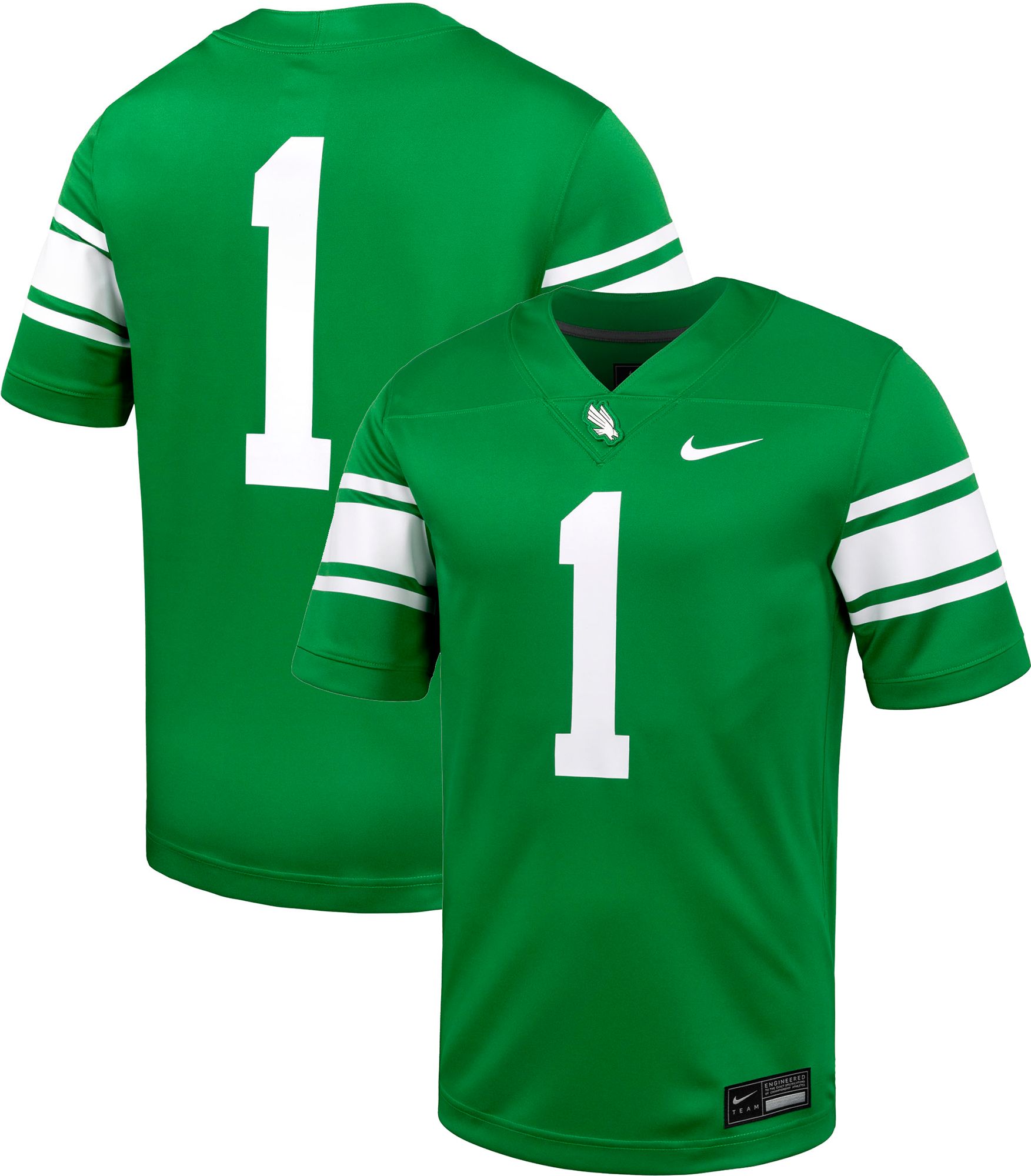 Nike Men's North Texas Mean Green #1 Green Replica Home Football Jersey