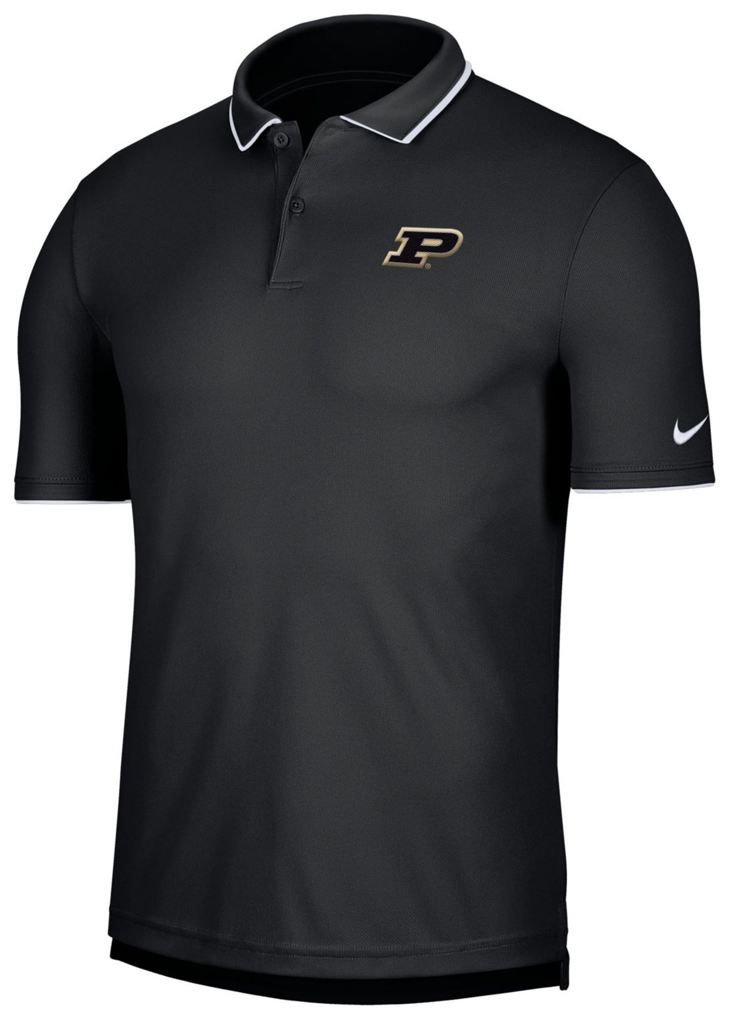 Nike Men's Purdue Boilermakers Black Dri-FIT Collegiate Polo