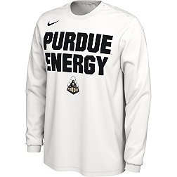 Nike Men's Purdue Boilermakers White Dri-FIT 'Energy' Bench Long Sleeve T-Shirt