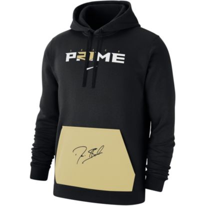 Nike Men's Prime 2.0 Black Club Fleece Logo Pullover Hoodie