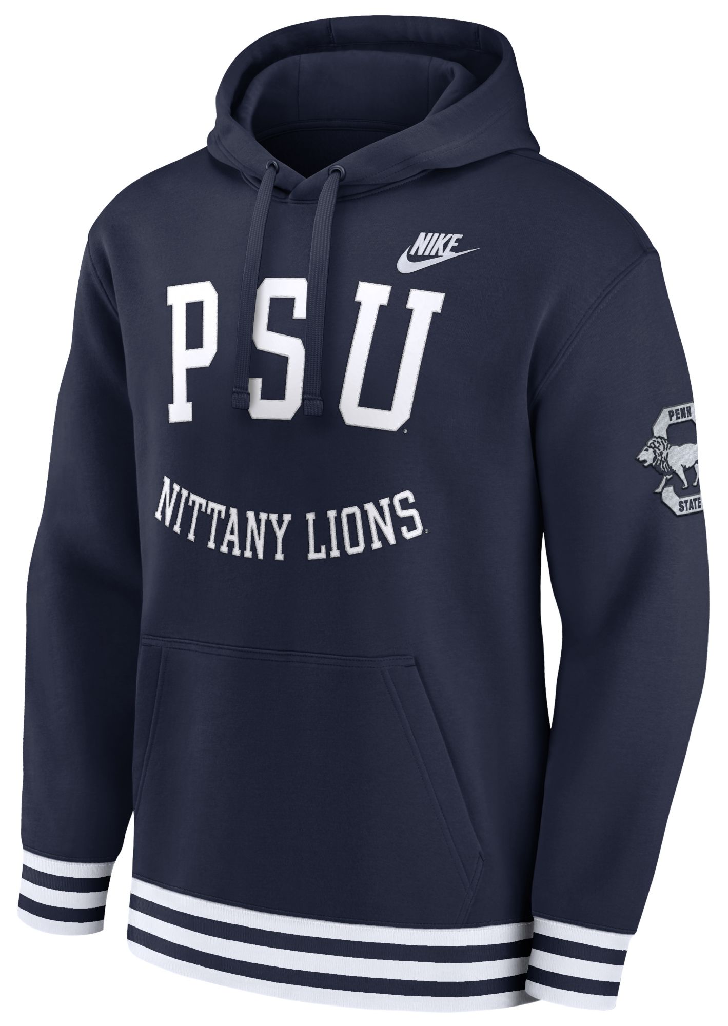 Nike Men's Penn State Nittany Lions Blue Club Fleece Retro Pullover Hoodie