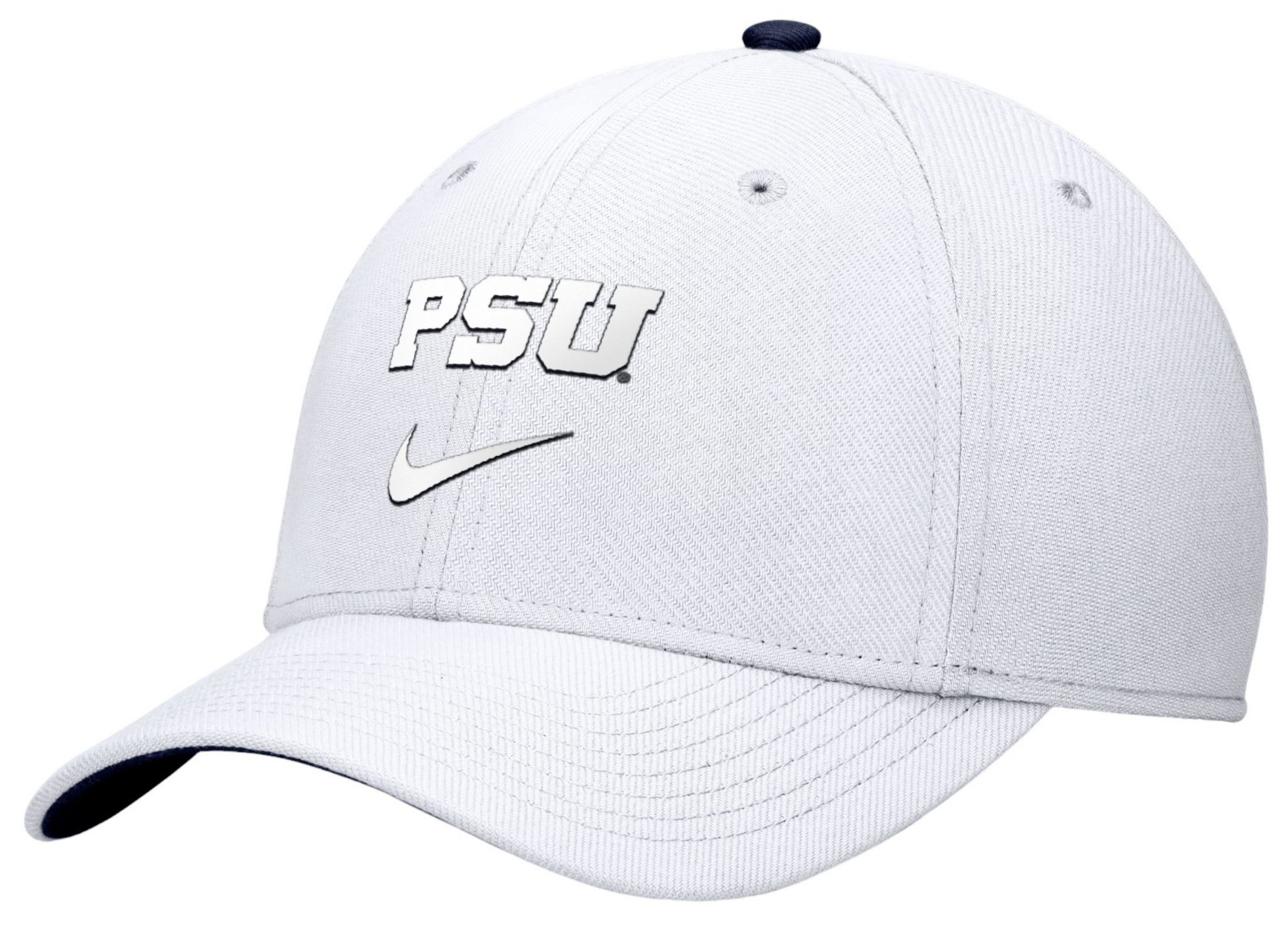 Nike Men's Penn State Nittany Lions White Swoosh Flex Tonal Stretch Fit Hat