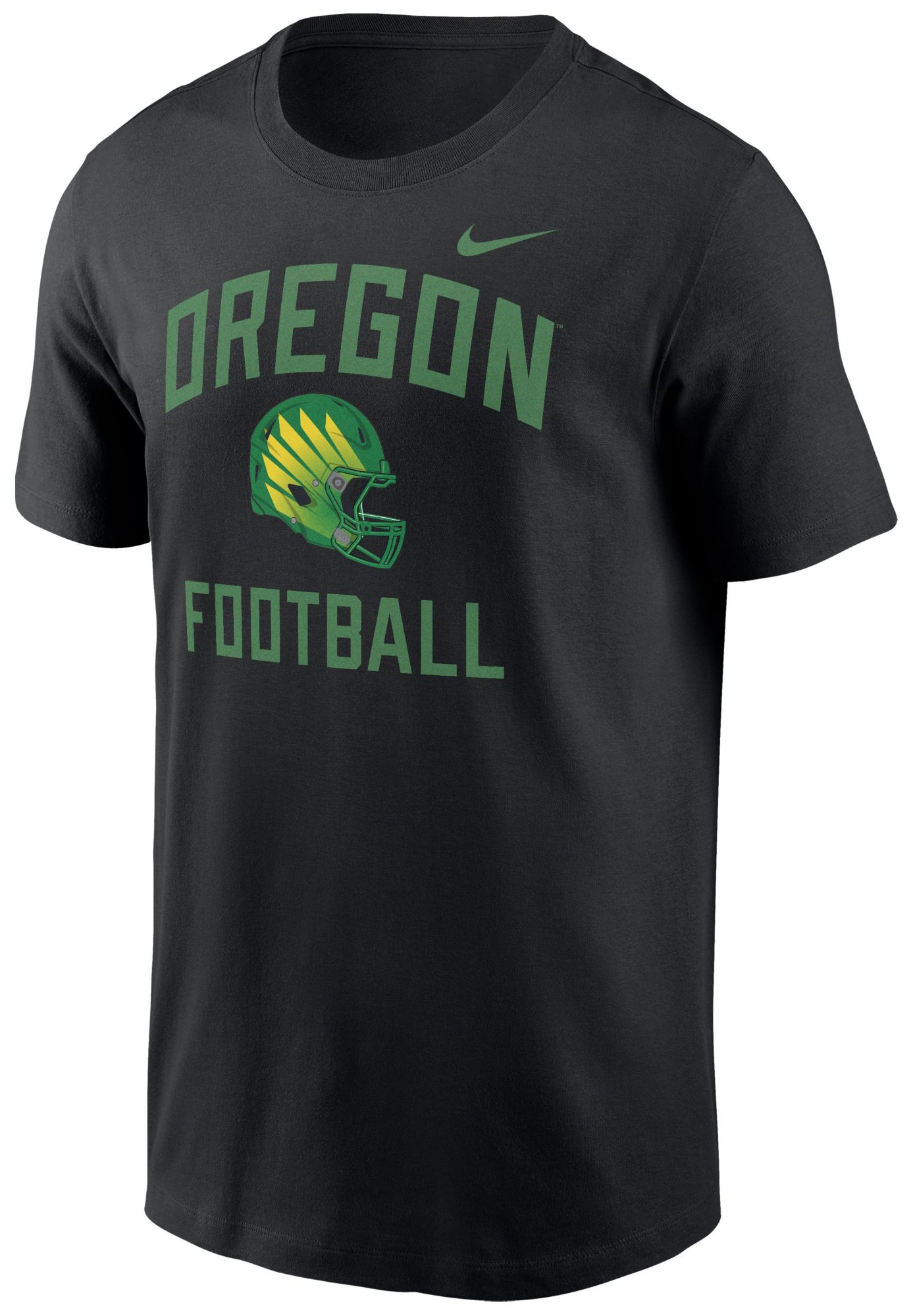 Nike Men's Oregon Ducks Black Football Helmet T-Shirt