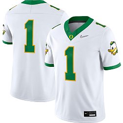 Nike Men's Oregon Ducks #1 White Dri-FIT Replica Alternate Nike Men's Oregon Ducks #1 White Dri-FIT Replica Alternate