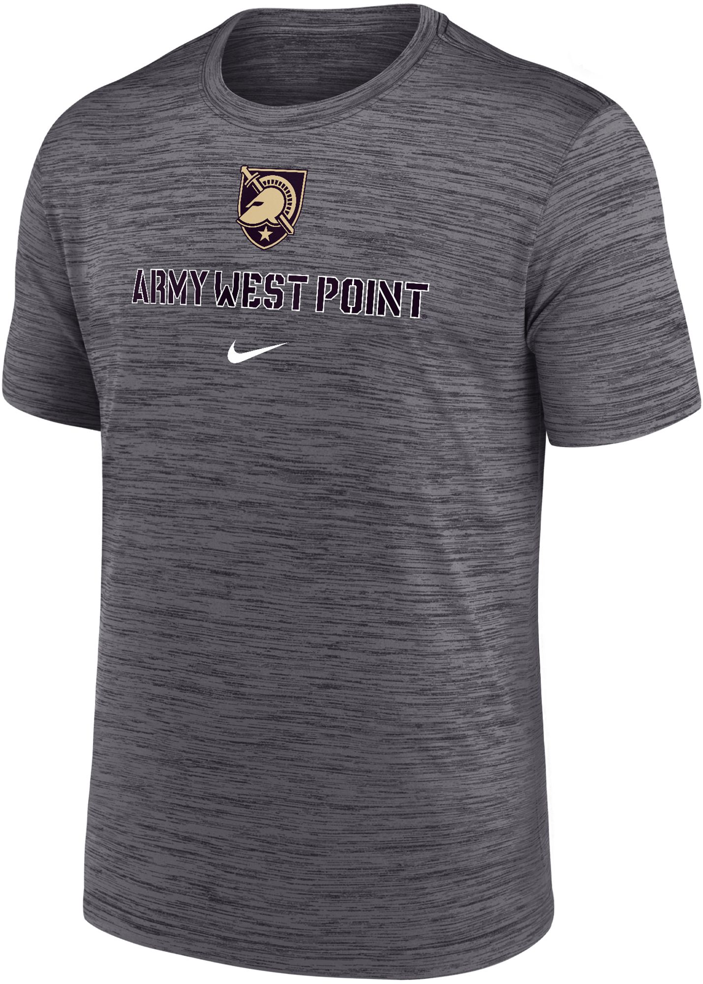Nike Men's Army West Point Black Knights Grey Dri-FIT Velocity Legend Logo T-Shirt