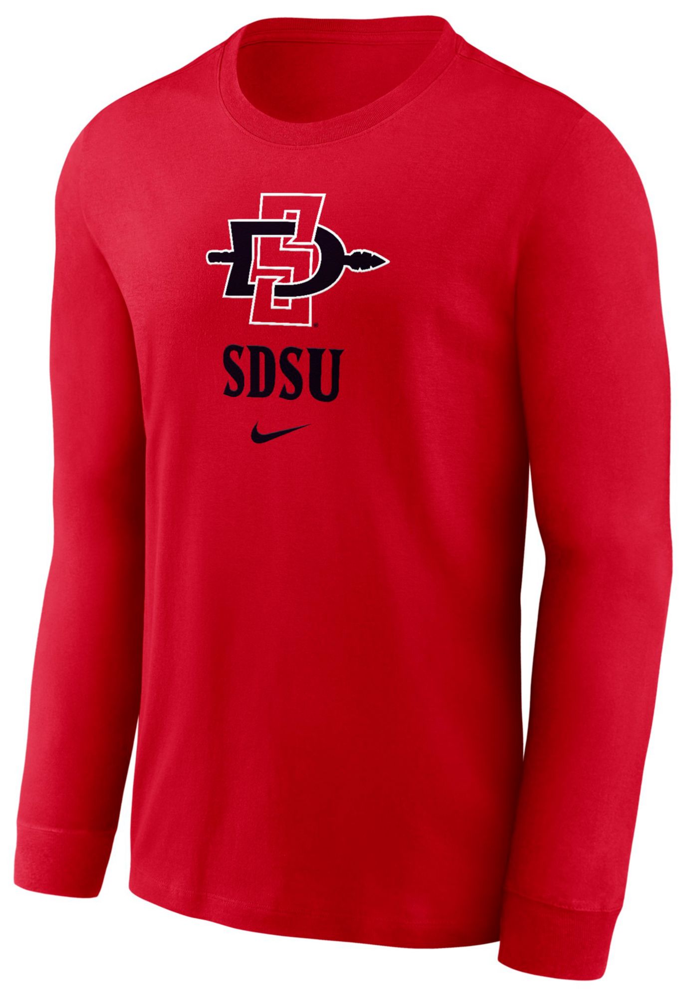 Nike Men's San Diego State Aztecs Scarlet Dri-FIT Legend Name Drop Long Sleeve T-Shirt