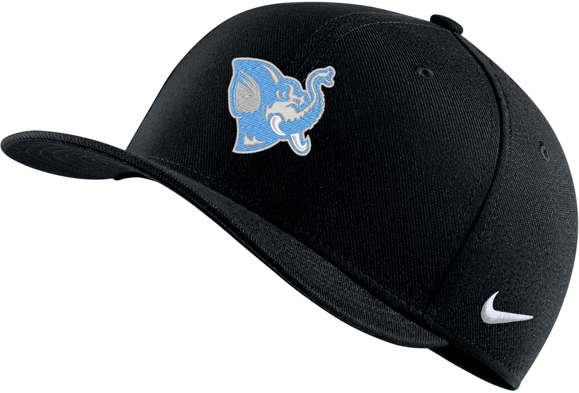 Nike Men's Tufts Jumbos Black Swoosh Flex Stretch Fit Hat