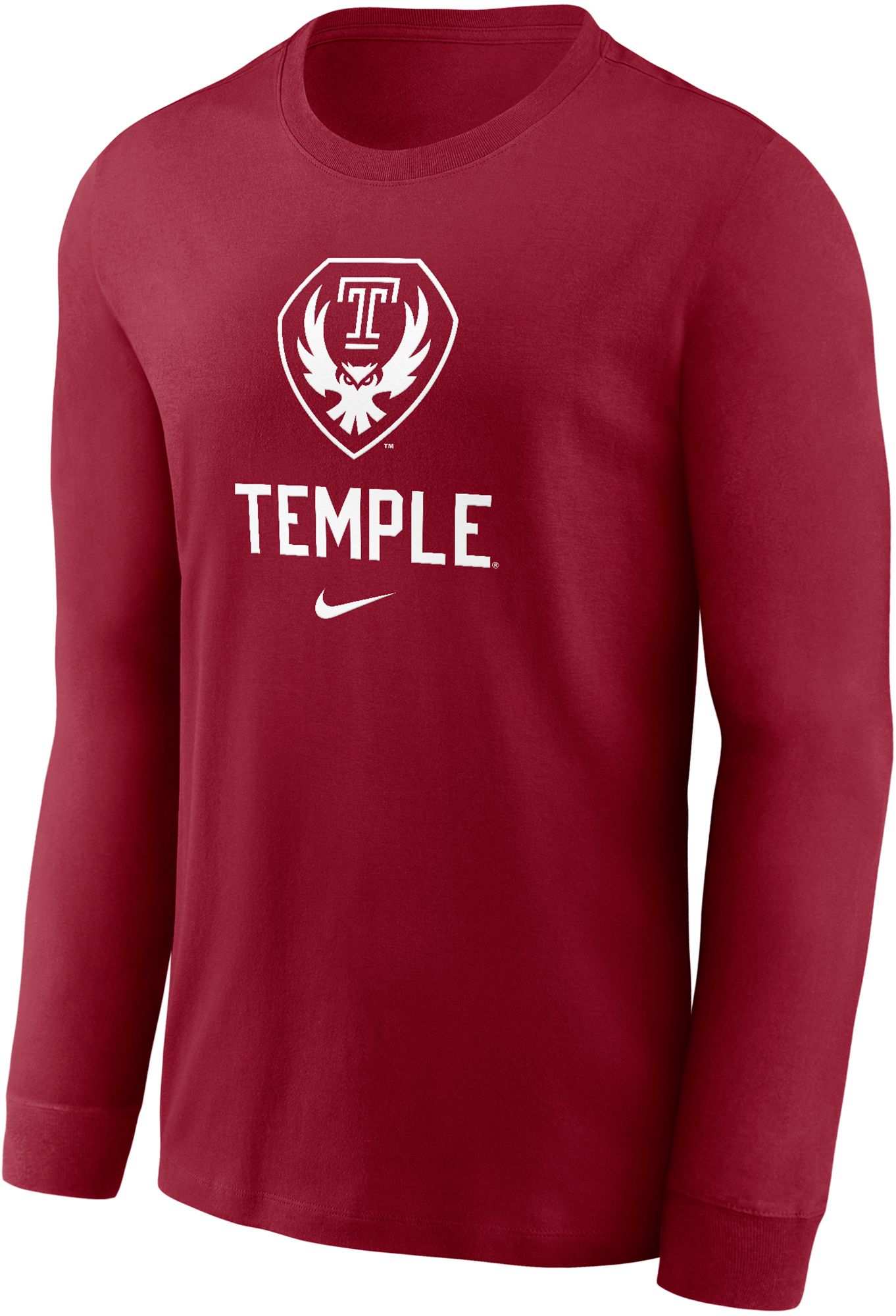 Nike Men's Temple Owls Cherry Dri-FIT Legend Name Drop Long Sleeve T-Shirt