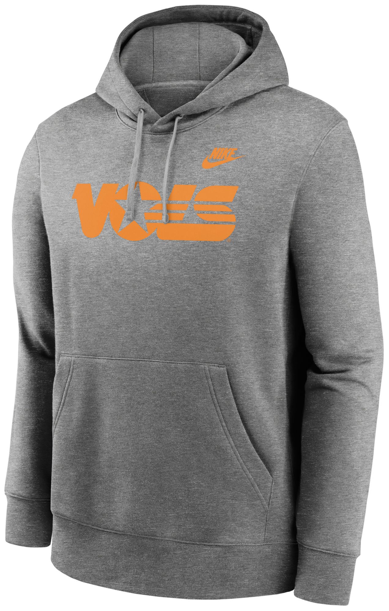 Nike Adult Tennessee Volunteers Dk Grey Heather Club Fleece Hoodie
