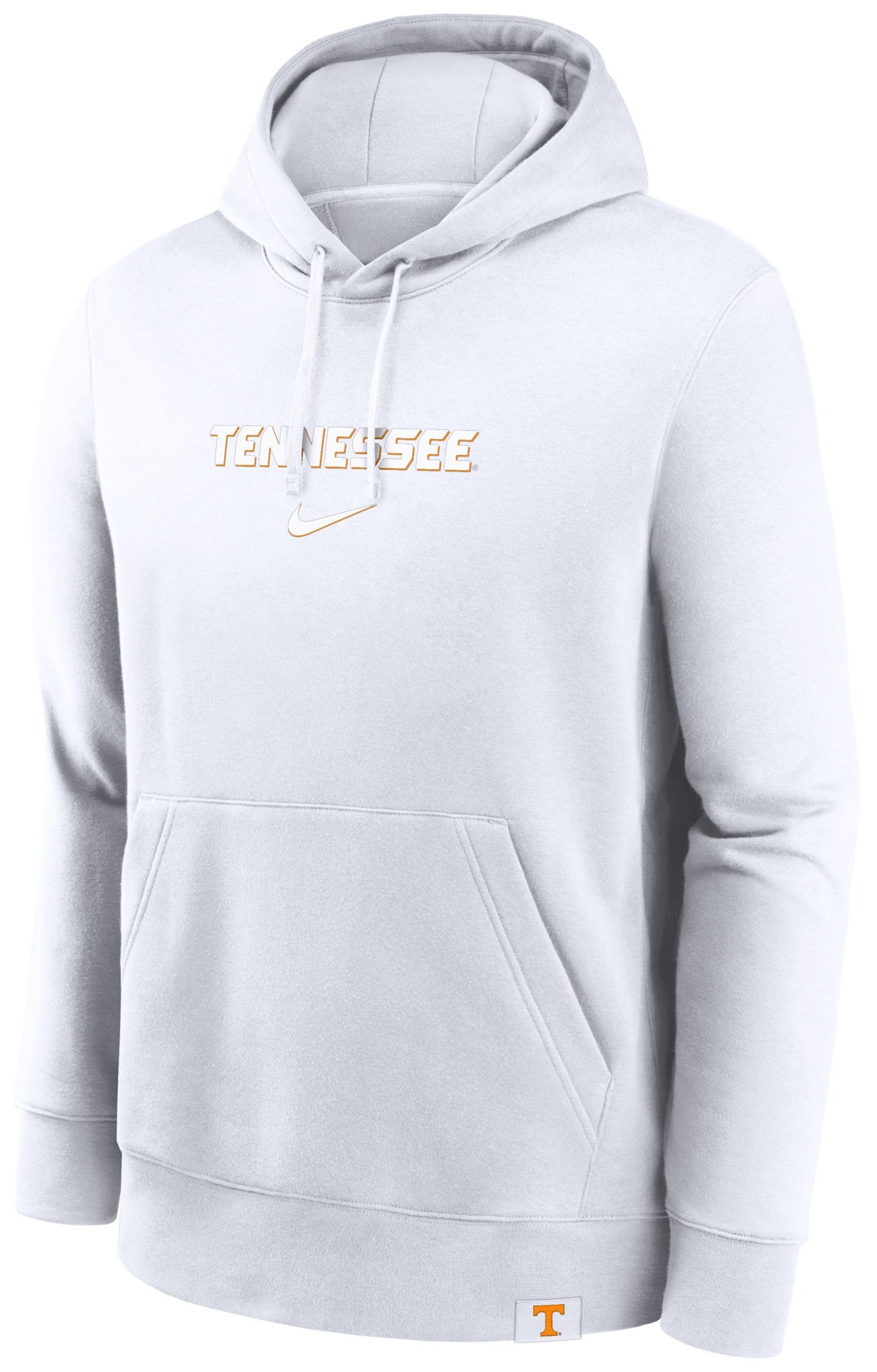 Nike Men's Tennessee Volunteers White Stat Club Fleece Pullover Hoodie