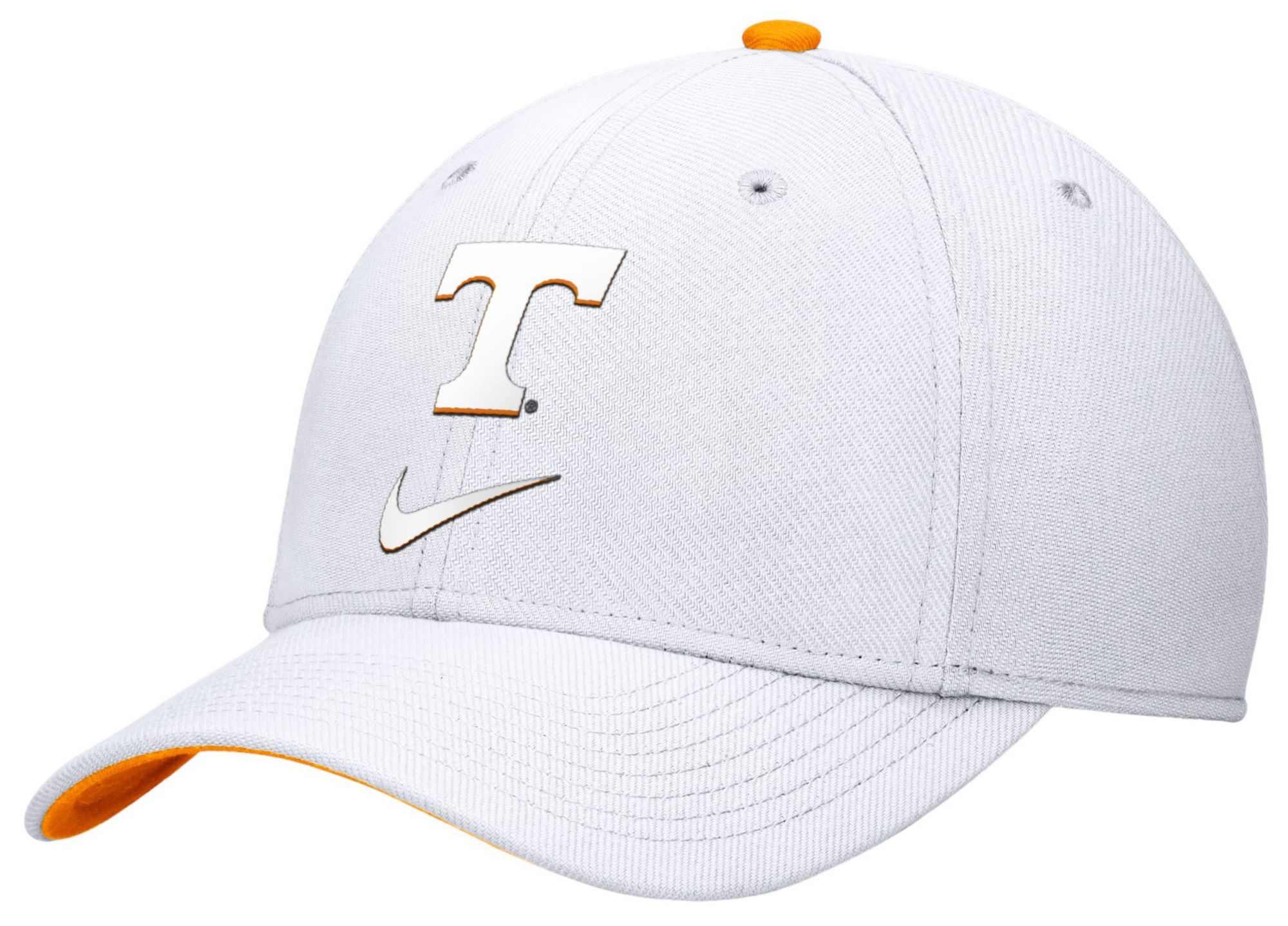 Nike Men's Tennessee Volunteers White Swoosh Flex Tonal Stretch Fit Hat