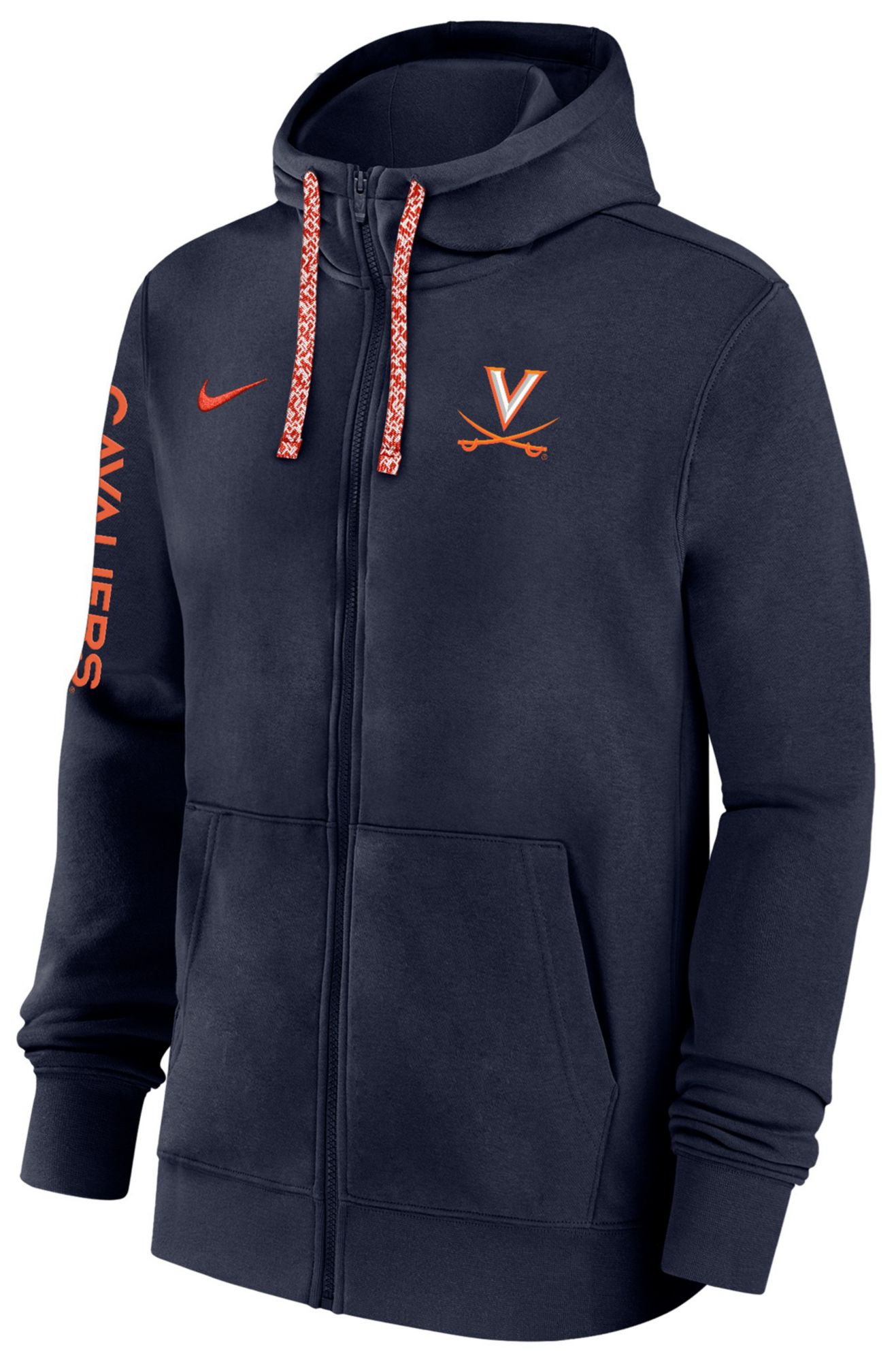 Nike Men's Virginia Cavaliers Blue Sidelines Club Fleece Full-Zip Hoodie