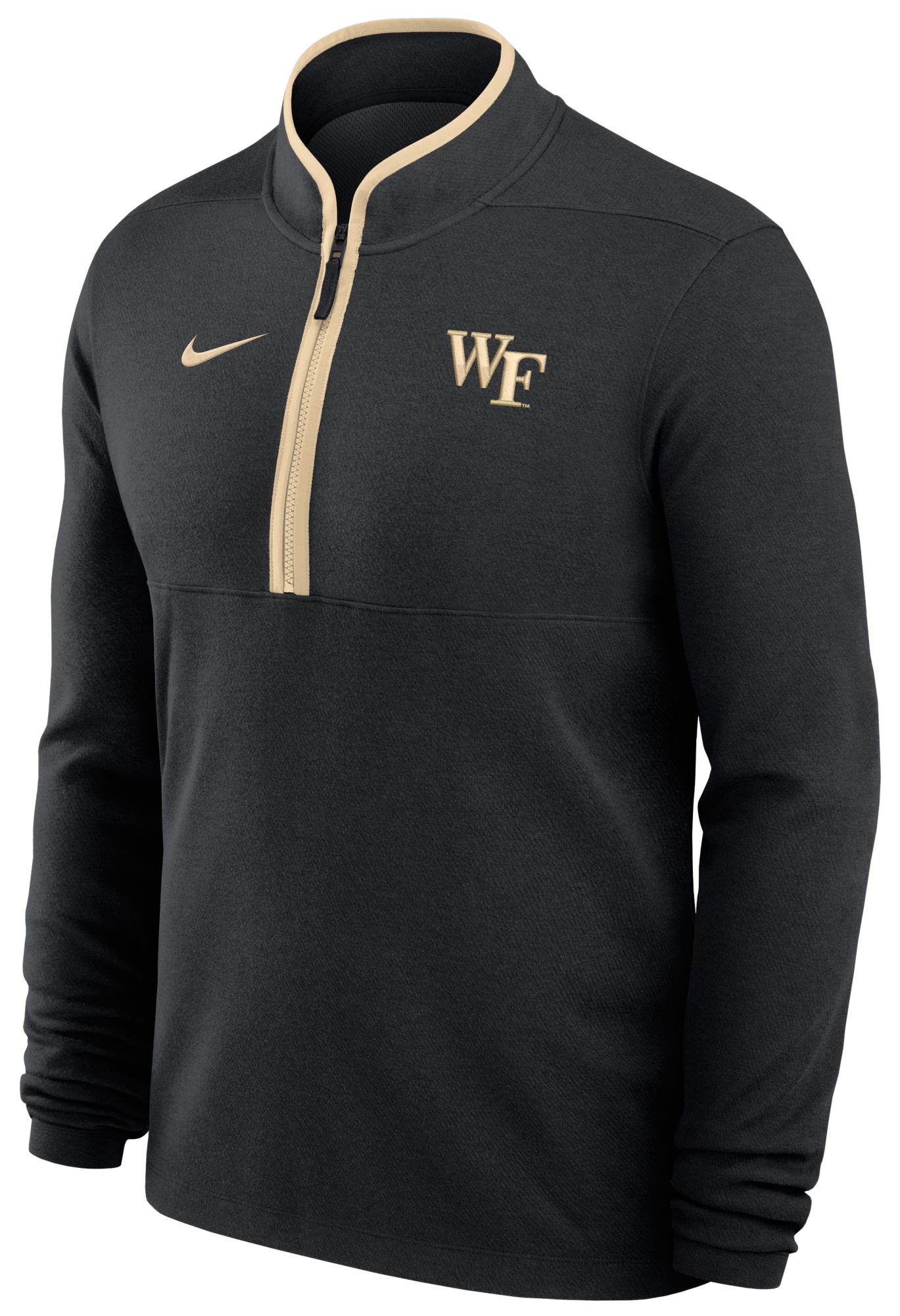 Nike Men's Wake Forest Demon Deacons Black Basketball Victory Quarter-Zip Pullover