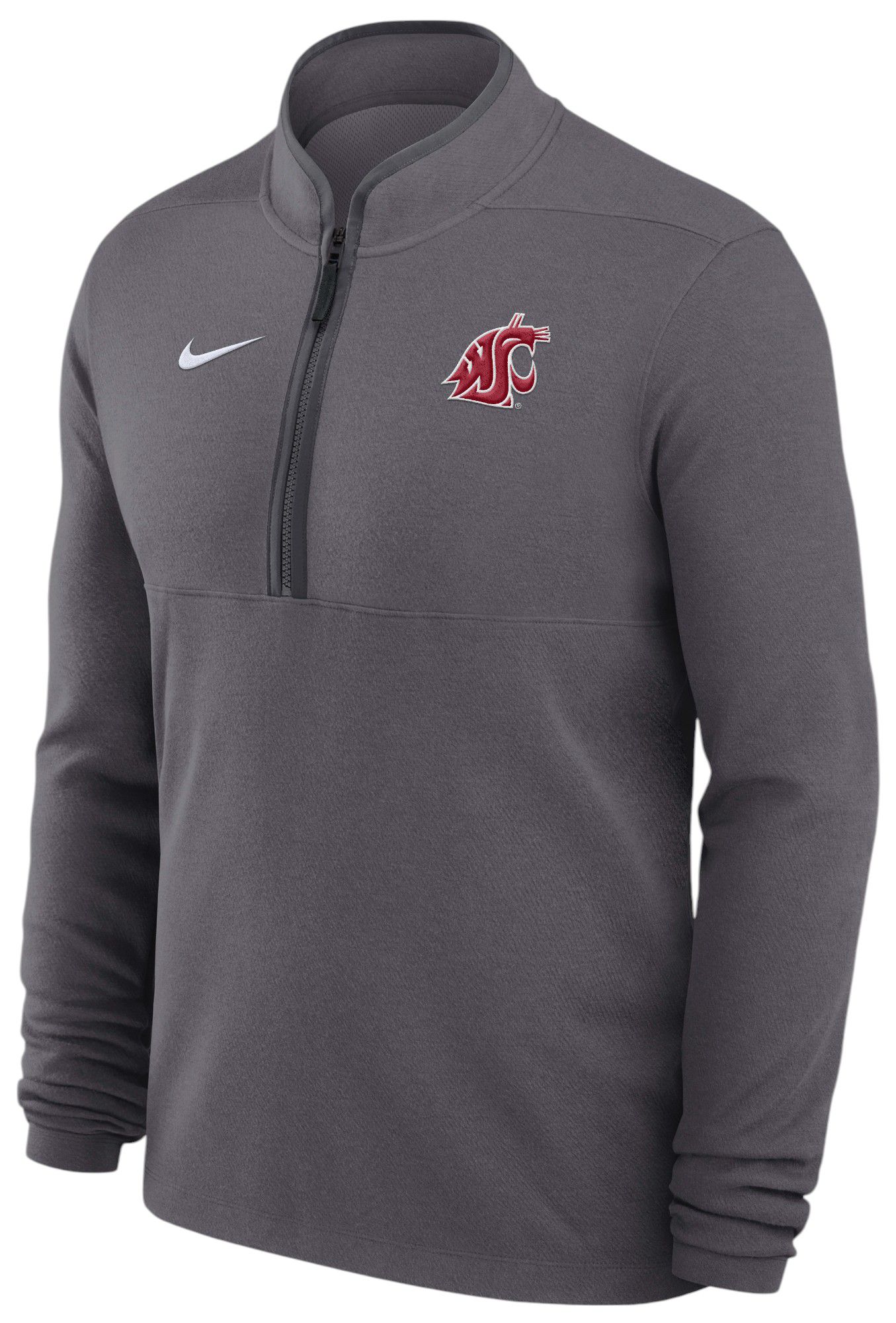 Nike Men's Washington State Cougars Grey Victory Quarter-Zip Pullover