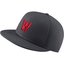 Nike Men's Washington State Cougars Grey Dri-FIT Aero True Baseball Fitted Hat