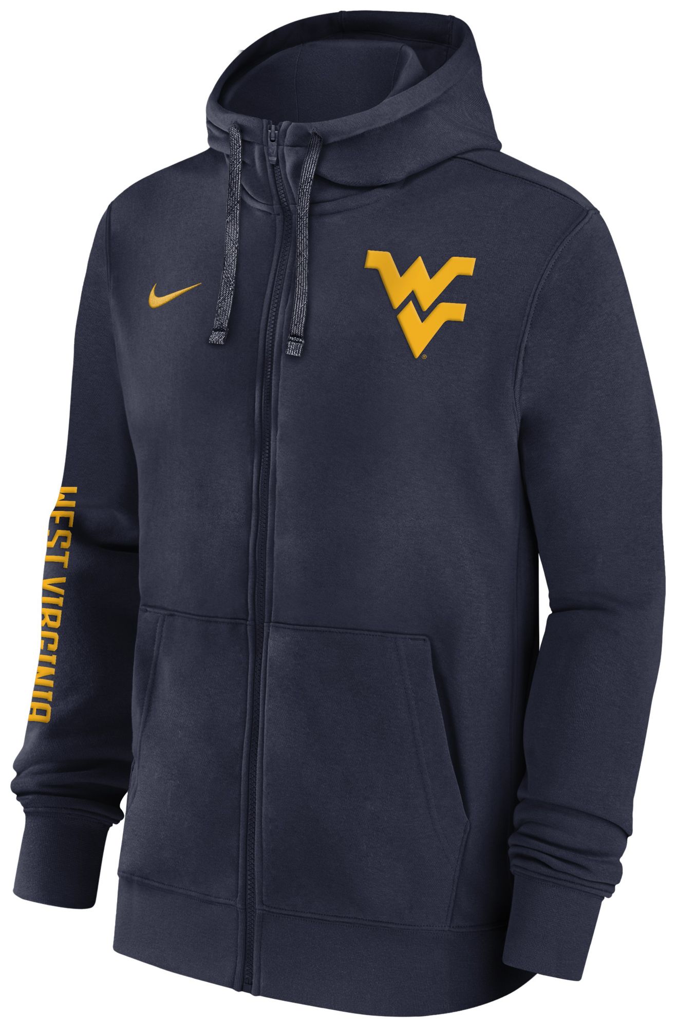 Nike Men's West Virginia Mountaineers Navy Team Issue Sideline Player Full-Zip Hoodie