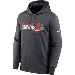 Nike Men's Cleveland Browns Split Anthracite Hoodie