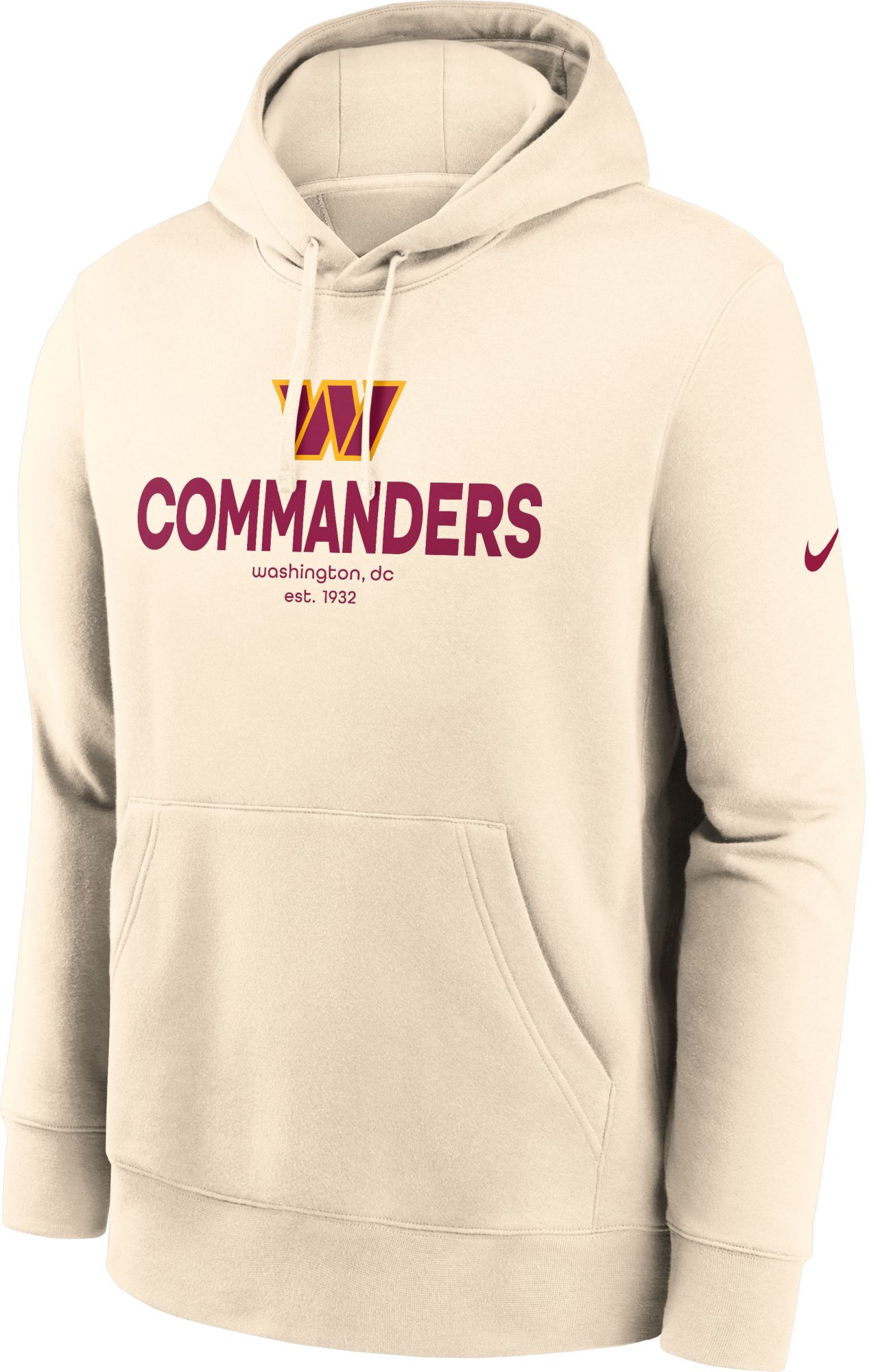 Nike Adult Washington Commanders Tan Club Fleece Hoodie