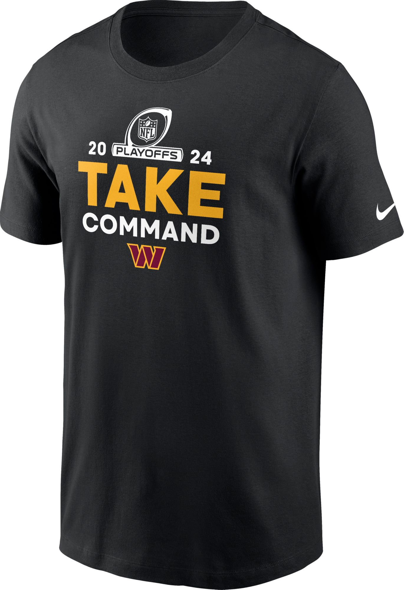 Nike Men's Washington Commanders 2024-2025 Playoffs Black T-Shirt