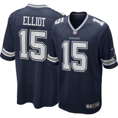 NIKE NFL ダラスカウボーイズ ゲームシャツ エゼキエル・エリオット Nike Men's Dallas Cowboys Ezekiel Elliott #15 Navy Game