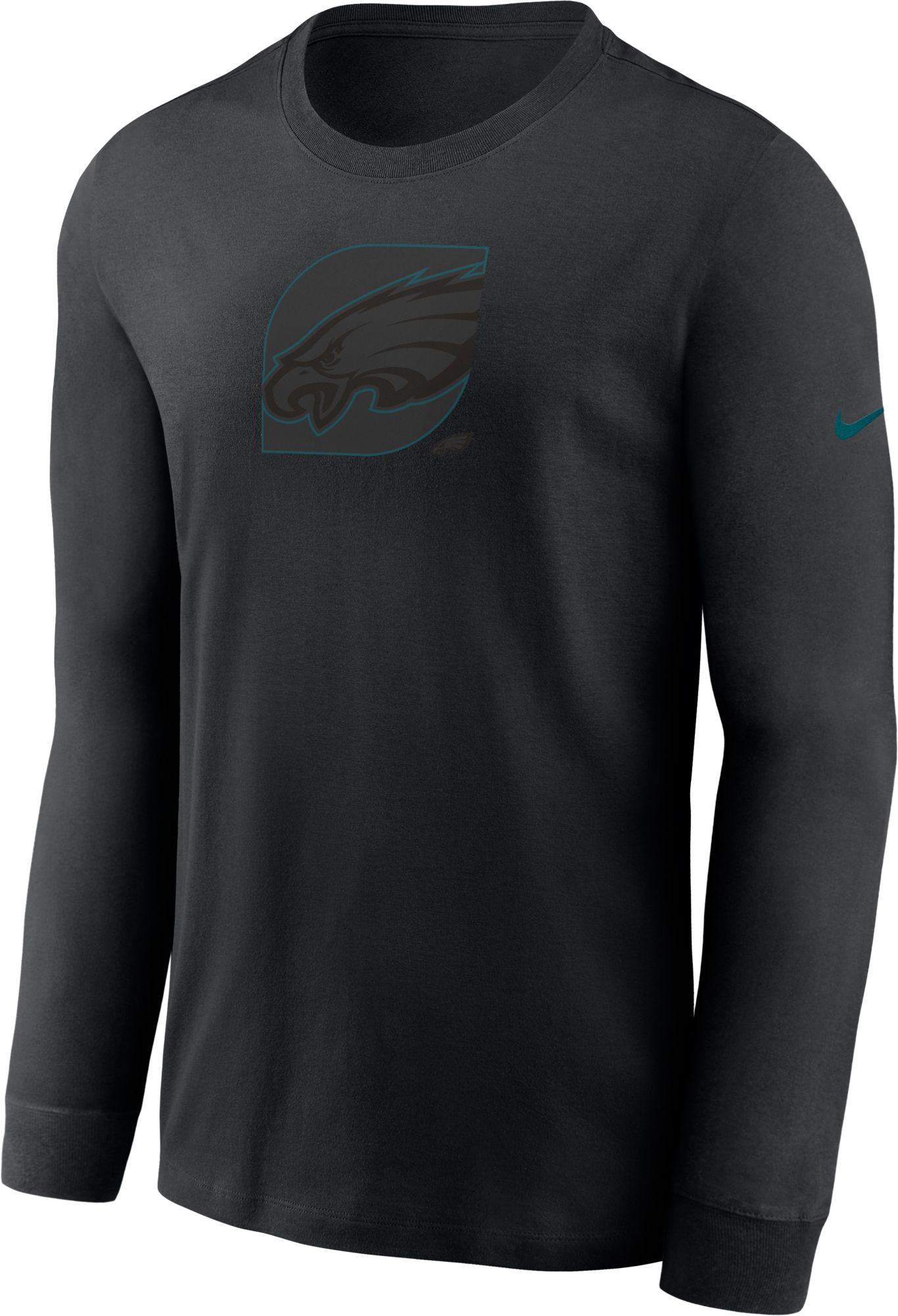 Nike Men's Philadelphia Eagles Color Pop Black Long Sleeve T-Shirt
