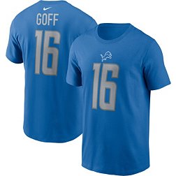 Nike Men's Detroit Lions Jared Goff #16 Blue T-Shirt