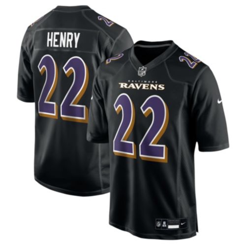 Nike Men's Baltimore Ravens Derrick Henry #22 Black Replica
